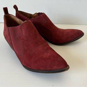 Lucky Brand Joelle Red Suede Western Bootie